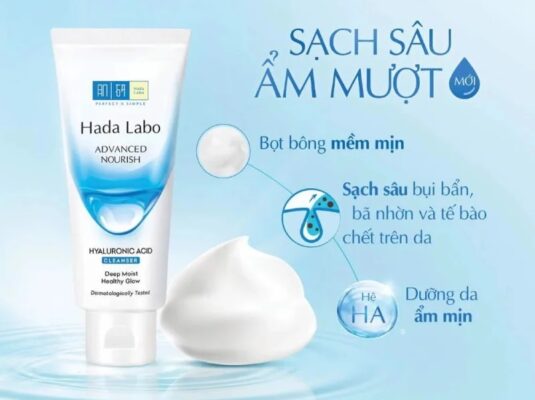Hada balo lựa chọn tối ưu cho sữa rửa mặt da khô